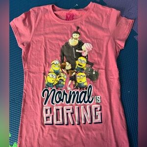 Pink Despicable Me Ladies T-Shirt in Large